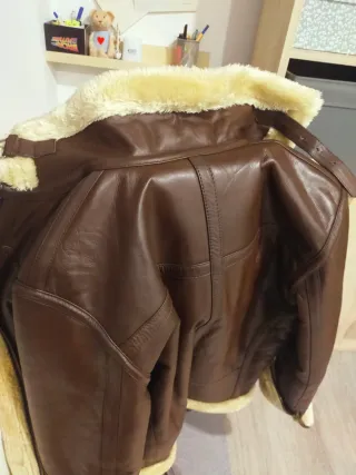 Cazadora aviador unpiel marrón