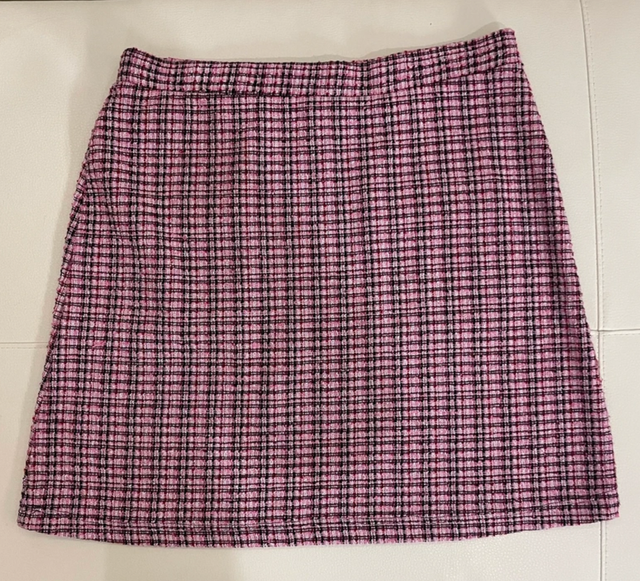 Falda mini cuadros Zara