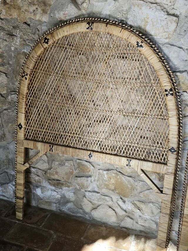 Cabecero de cama de ratán / mimbre