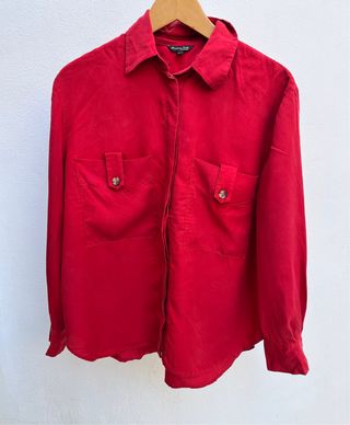 Camisa Massimo Dutti Roja Talla 38