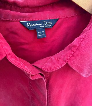 Camisa Massimo Dutti Roja Talla 38