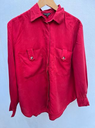 Camisa Massimo Dutti Roja Talla 38