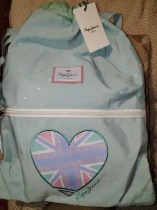 Mochila Pepe Jeans Saco Corazón Union Jack