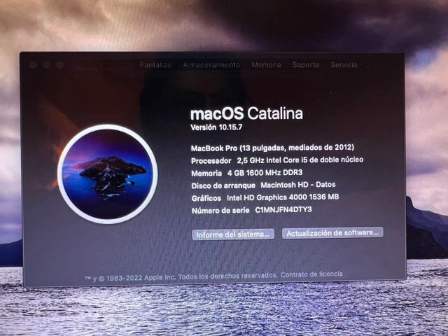MacBook Pro 13” (2012) - Buen estado