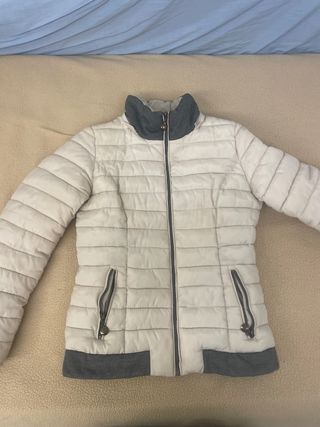 Giubbotto donna Tenqs bianco e grigio