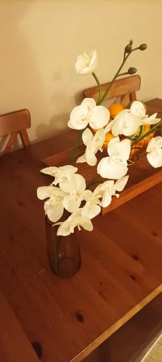 Orquídeas blanca artificial