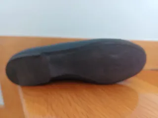 Manoletinas piel azul marino