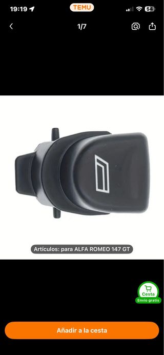 Botón elevalunas Alfa Romeo 147 GT