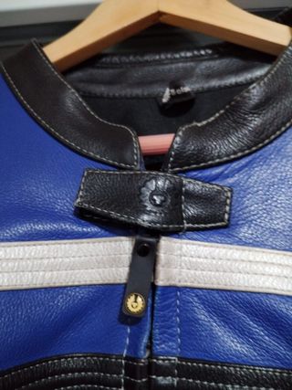 Chaqueta de Moto Belstaff Negra y Azul