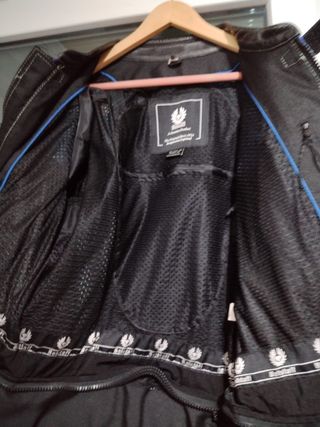 Chaqueta de Moto Belstaff Negra y Azul