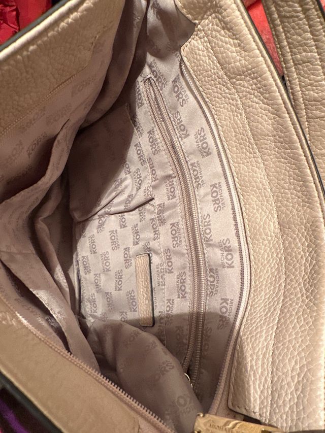 Bolso Michael Kors Beige y Blanco