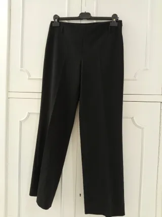 Pantaloni donna viscosa gamba dritta neri tg 42