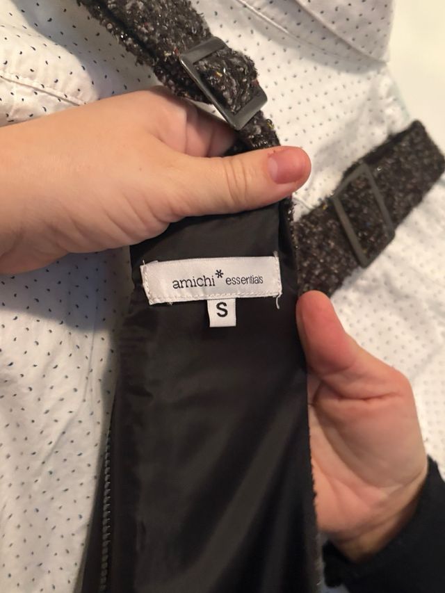 Pichi gris con brillo.