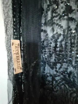 Foulard fiesta lentejuelas negro