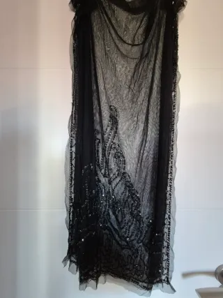 Foulard fiesta lentejuelas negro