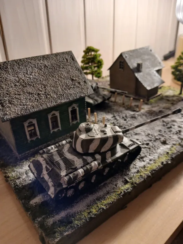 Diorama WWII Tanque y Casas