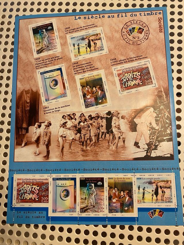 Sellos Le siècle au fil du timbre