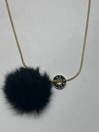 Collar Bimba y Lola pompón negro y dorado