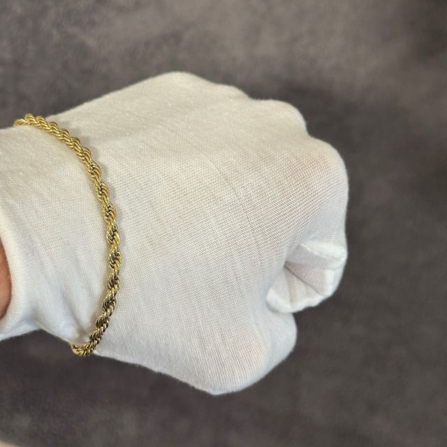 Pulsera Cordón Oro Laminado Hombre