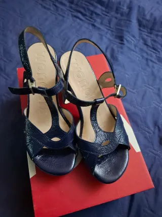 Sandali Wonders Nere/Argento Tg 37