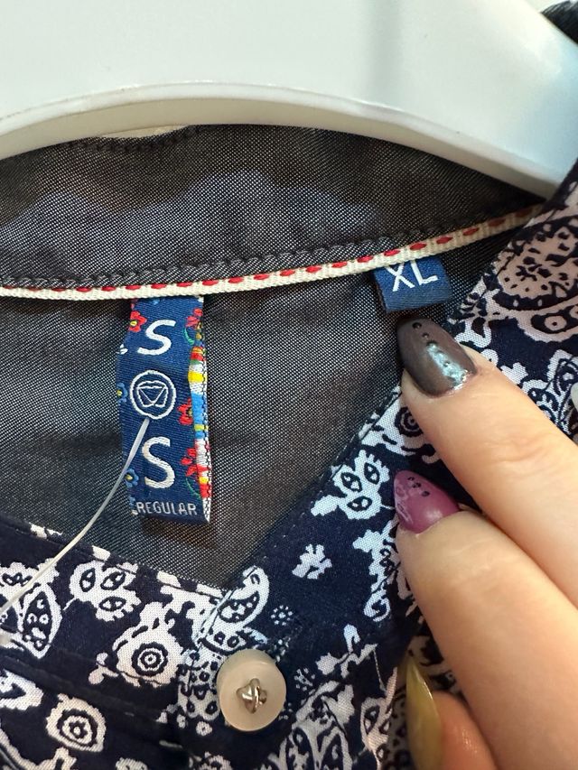 Camicia fantasia floreale XL