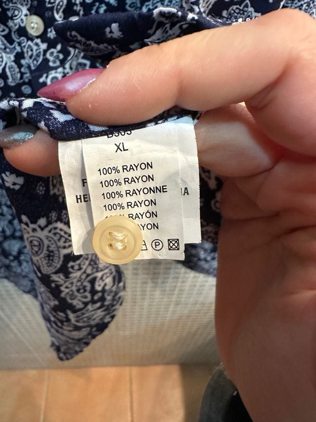 Camicia fantasia floreale XL