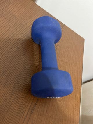 Mancuerna 4kg goma azul