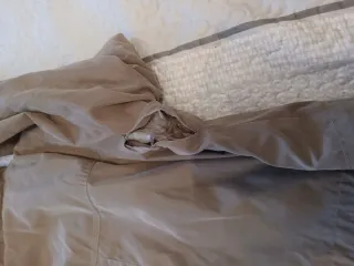 Chaqueta parka beige mujer