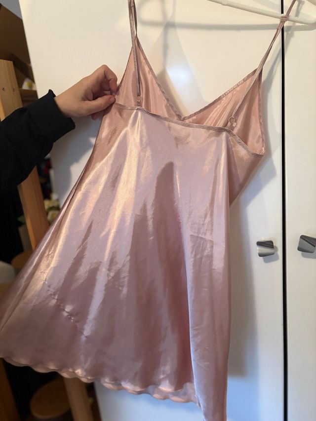 Combinación satén rosa