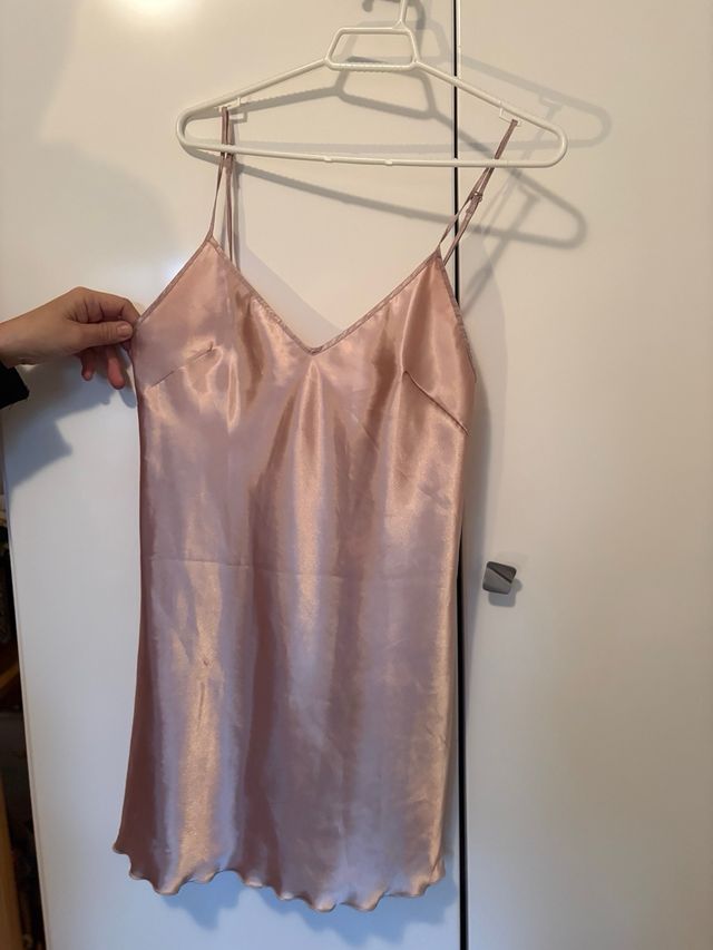 Combinación satén rosa