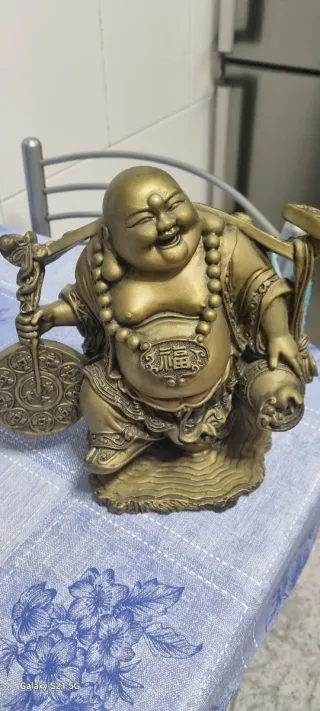 Figura Buda Risa Bronce