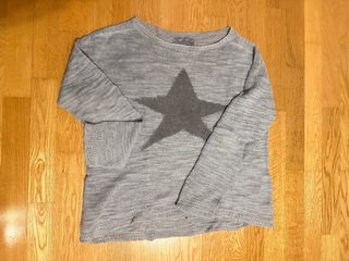 Jersey punto gris estrella L