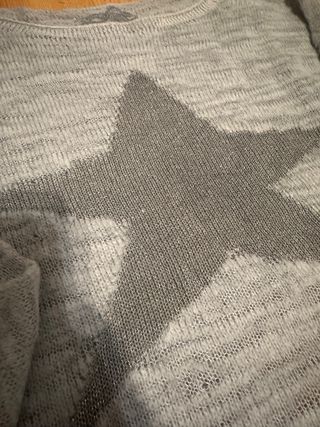 Jersey punto gris estrella L