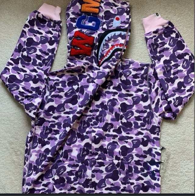 Sudadera Bape Shark Morada