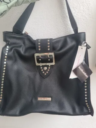 Bolso Mariamare Negro con Tachuelas