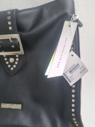 Bolso Mariamare Negro con Tachuelas