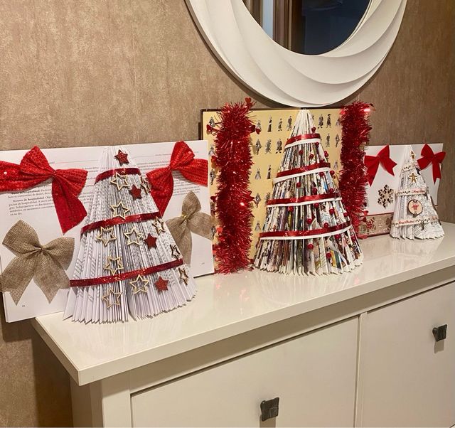 Árbol Navidad Libro Hecho a Mano