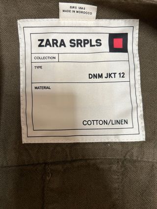 Chaqueta Zara Srpls Dnm Jkt verde militar size-S