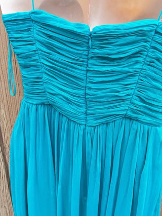 Vestido fiesta azul turquesa