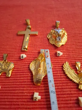 Colgantes baño oro 18kl con acero antialerjico