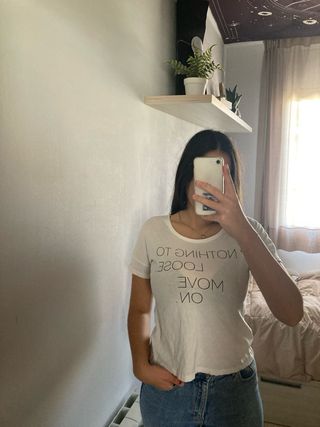 Camiseta Blanca Kiabi con Mensaje