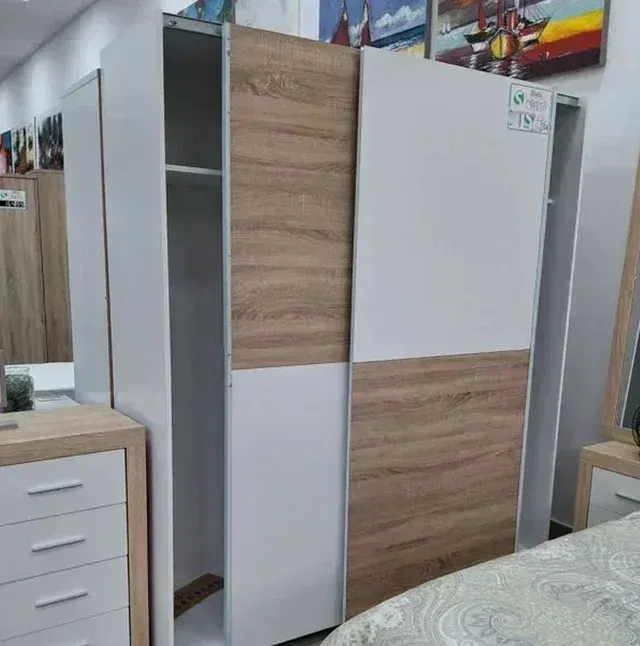 Armario ropero cambria y blanco