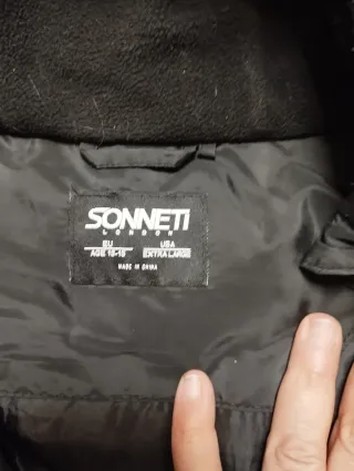 Chaleco acolchado Sonneti negro con capucha