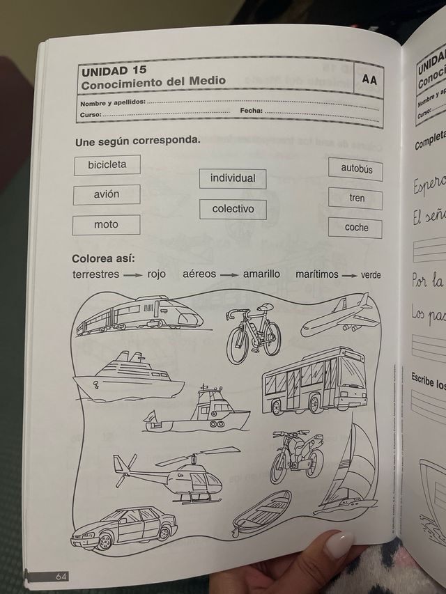 CONOCIMIENTO DEL MEDIO 1, actividades de refuerzo