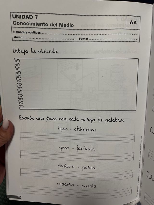 CONOCIMIENTO DEL MEDIO 1, actividades de refuerzo