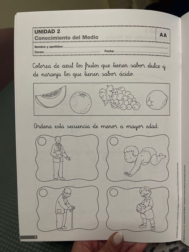 CONOCIMIENTO DEL MEDIO 1, actividades de refuerzo