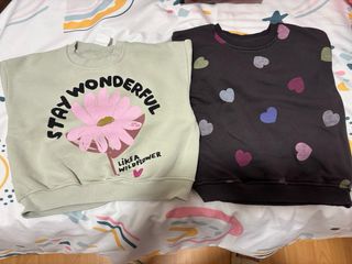 Lote sudaderas 110cm y pantalones invierno niña