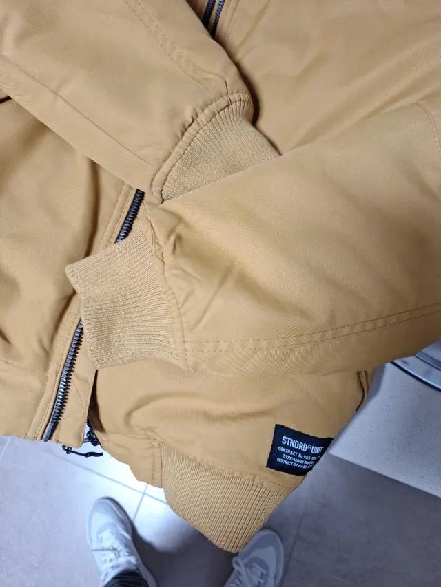 Chaqueta hombre marrón talla L color mostaza