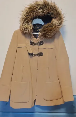 Chaqueta Beige Mujer con Capucha