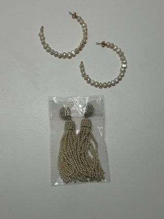 Pendientes Zara Perlas Aro y Borla